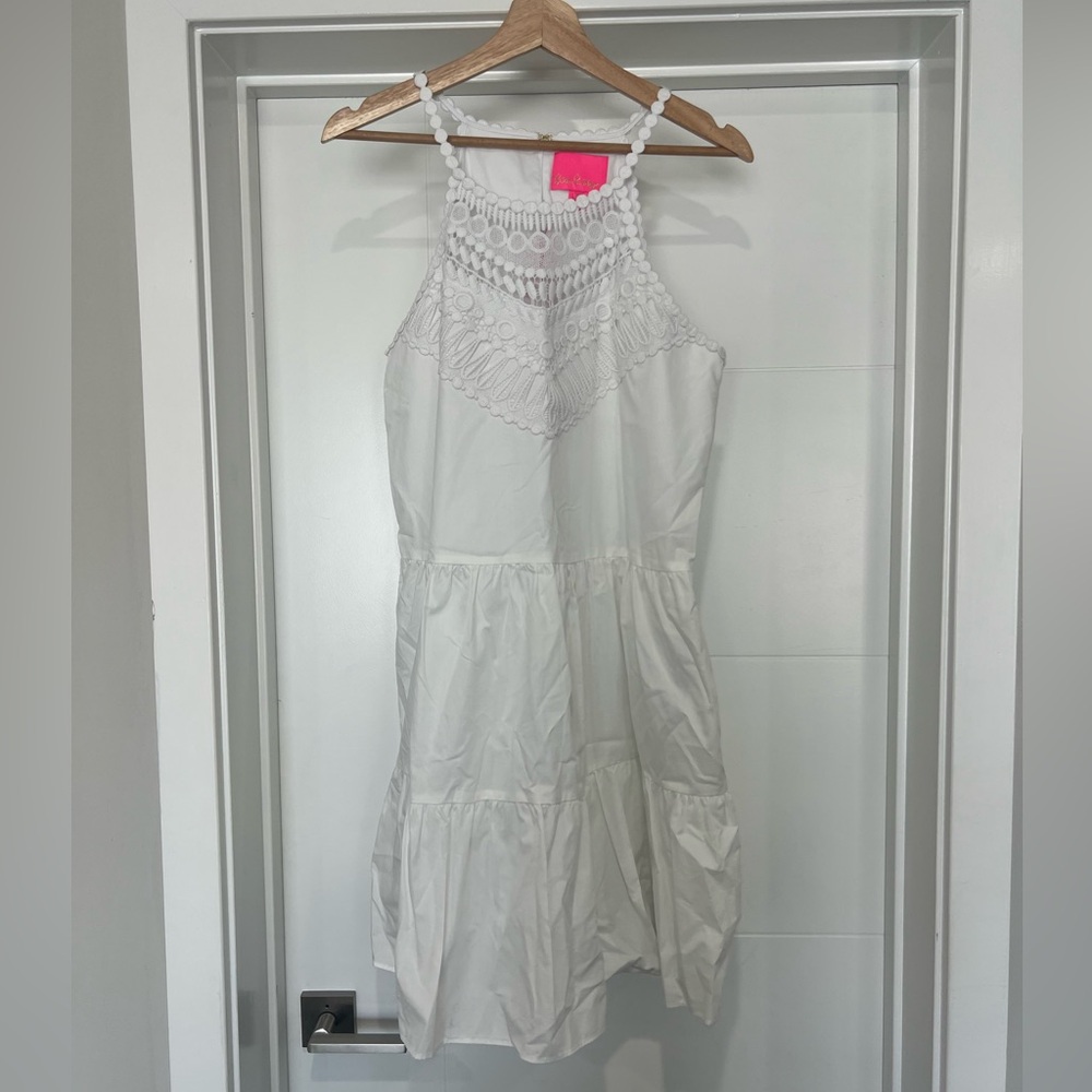 Lilly Pulitzer Britt Cotton Halter Dress - Size 12 NWT